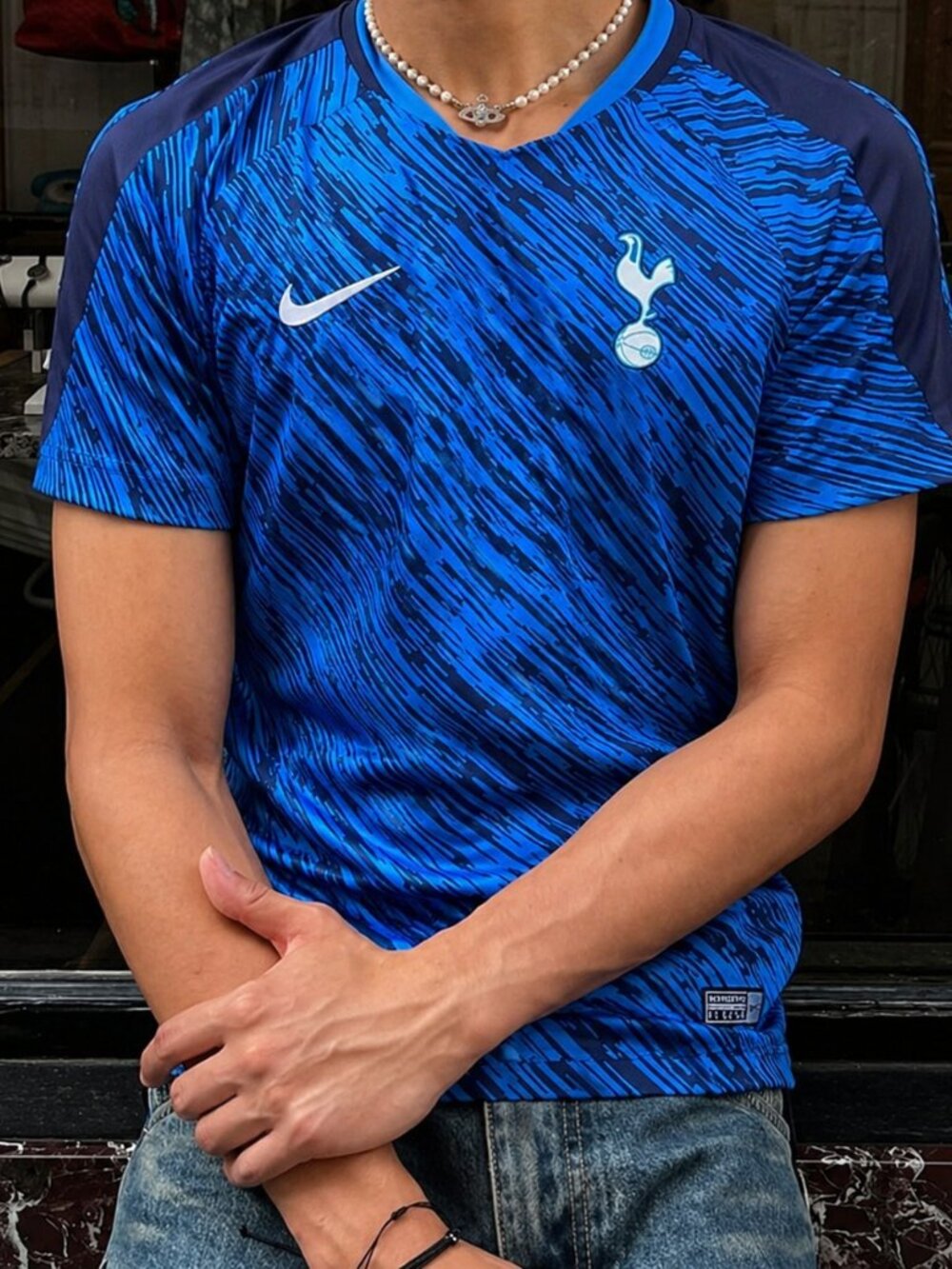Nike Tottenham Spurs Training Jersey Blue 2018-19 Size S Authentic Dri-Fit